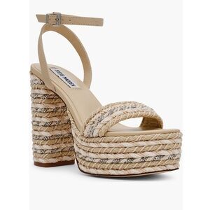 STEVE MADDEN | Lucci Embellished Ankle Strap Platform Sandal